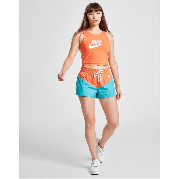Nike Heritage Neon Vintage Orange Crop Top NWOT - Picture 3 of 4